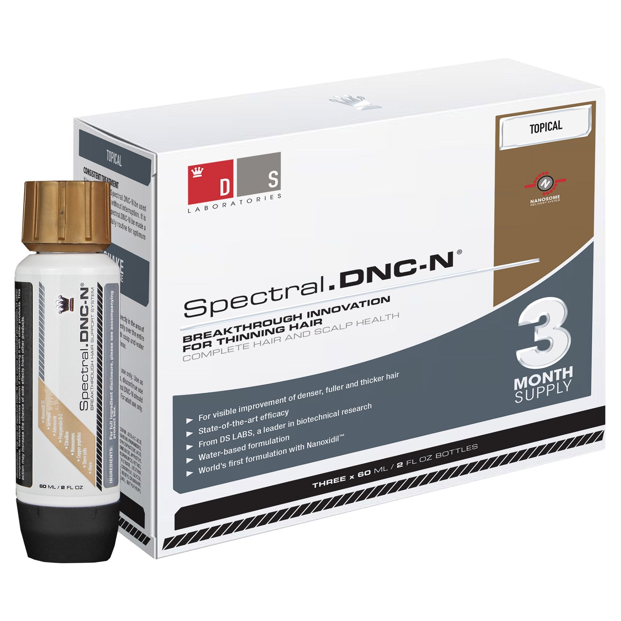 Spectral.DNC-N 3 Month Supply | Topical Solution for Thinning Hair